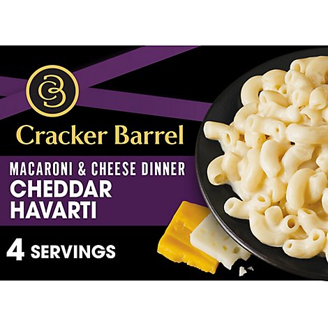Cracker Barrel Macaroni & Cheese Dinner Cheddar Havarti Box - 14 Oz
