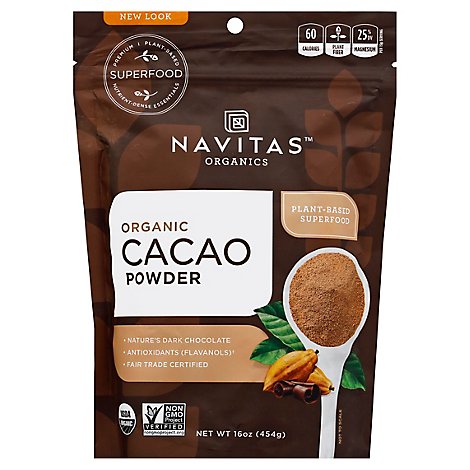 Navitas Naturals Cacao Power Raw Chocolate Powder - 16 Oz