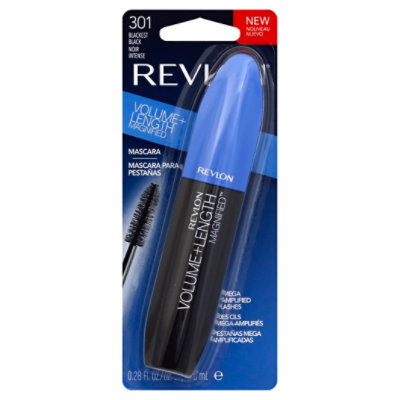 Revlon Volume + Length Magnified Mascara Blackest Black 301 - .28 Oz