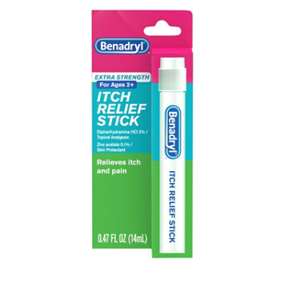 Benadryl Itch Relief Stick Extra Strength - 0.47 Fl. Oz. - Image 1