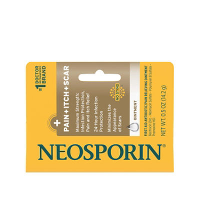 Neosporin Pain Relieving Ointment First Aid Antibiotic Multi-Action Pain Itch Scar - 0.5 Oz