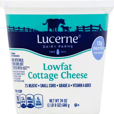 Lucerne Cheese Cottage Small Curd Lowfat 2% Milkfat - 24 Oz - Image 2