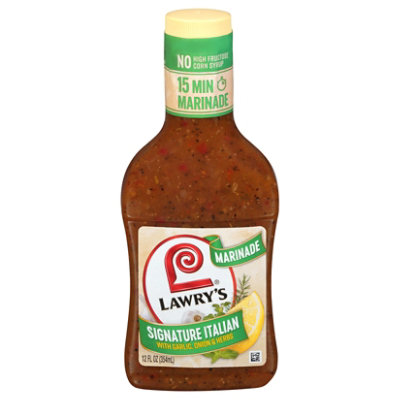 Lawry's Signature Italian with Garlic - Onion & Herbs Marinade - 12 Fl. Oz. - Image 1