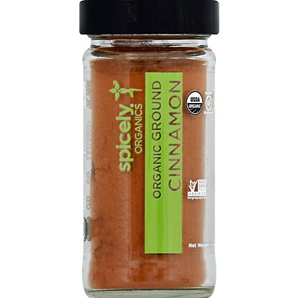 Spicely Organic Spices Cinnamon Ground Glass Jar - 1.4 Oz - Image 2