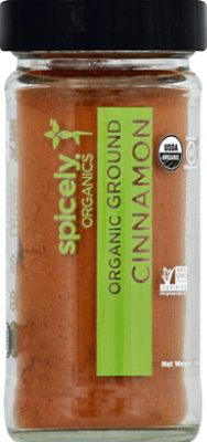 Spicely Organic Spices Cinnamon Ground Glass Jar - 1.4 Oz - Image 2