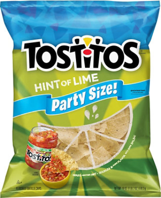 TOSTITOS Tortilla Chips Hint of Lime Party Size - 18 Oz - Image 2