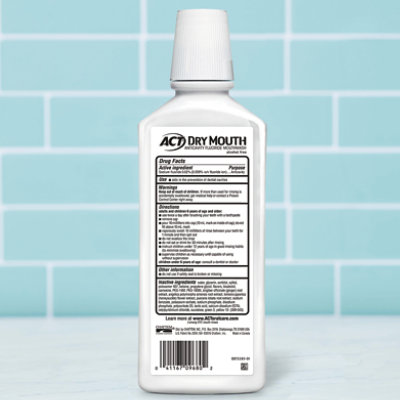 ACT Dry Mouth Anticavity Fluoride Mouthwash Soothing Mint - 18 Fl. Oz. - Image 5