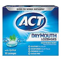 ACT Dry Mouth Lozenges with Xylitol Soothing Mint - 18 Count - Image 3