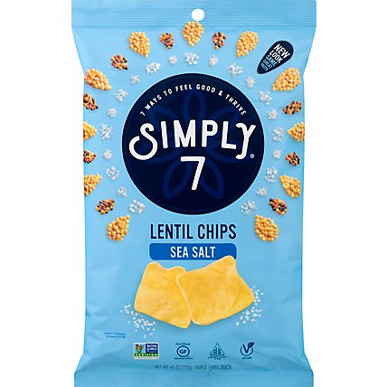 Simply 7 Lentil Chips Sea Salt - 4 Oz - Image 2