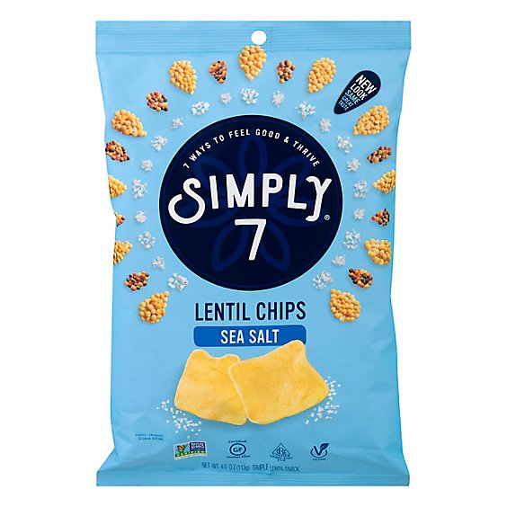 Simply 7 Lentil Chips Sea Salt - 4 Oz