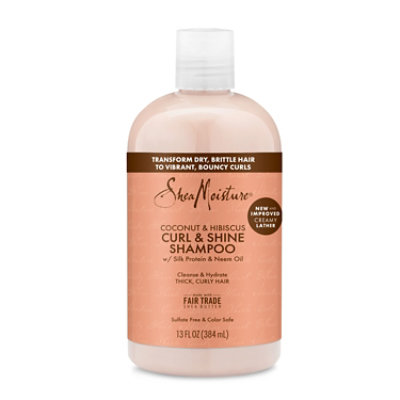 SheaMoisture Shampoo Coconut & Hibiscus Curl & Shine - 13 Fl. Oz. - Image 2