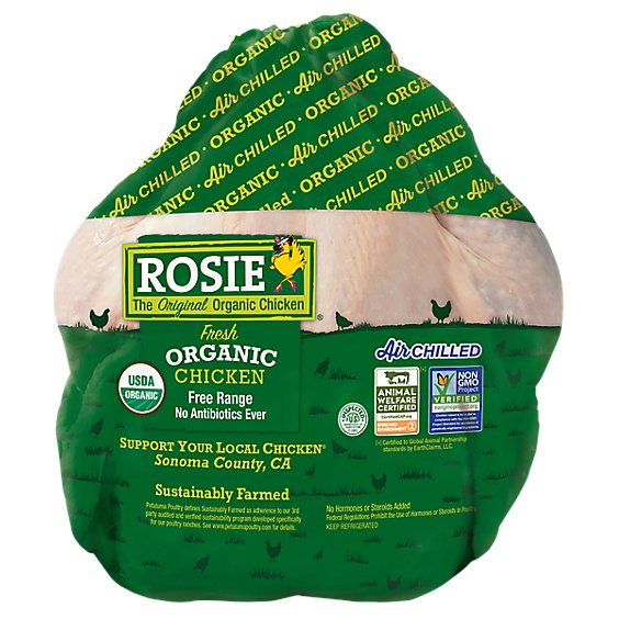 ROSIE Organic Chicken Whole Chicken Fresh - 4.50 LB