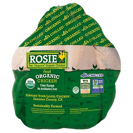 ROSIE Organic Chicken Whole Chicken Fresh - 4.50 LB - Image 1