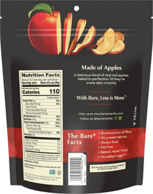 Bare Foods Fuji & Red Apple Chips - 3.4 Oz - Image 6