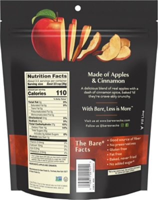 Bare Foods Cinnamon Apple Chips - 3.4 Oz - Image 6