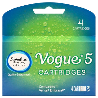 Signature Care Vouge 5 Razor System Plus One Cartridge - 4 Count