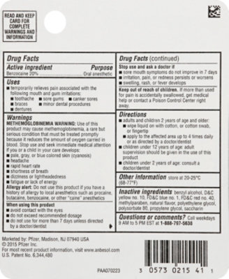 Anbesol Pain Relief Instant Maximum Strength Liquid - 0.41 Fl. Oz. - Image 3