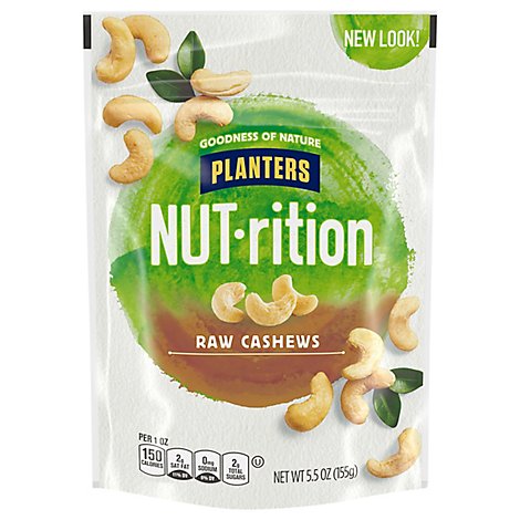Planters Cashews Raw - 5.5 Oz