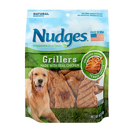 Nudges Natural Dog Treats Grillers Made With Real Chicken Pouch - 10 Oz - Image 3