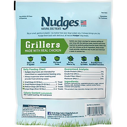 Nudges Natural Dog Treats Grillers Made With Real Chicken Pouch - 10 Oz - Image 6