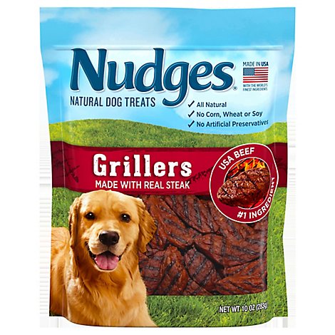 Nudges Natural Dog Treats Grillers Made With Real Steak - 10 Oz