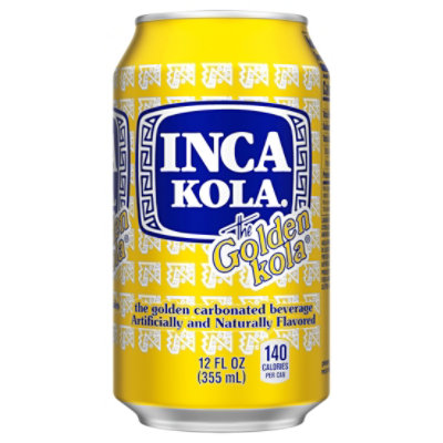 Inca Kola Carbonated Beverage Golden Kola Can - 6-12 Fl. Oz.