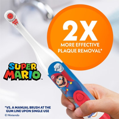 Spinbrush Super Mario Kids Spinbrush Electric Battery Soft Toothbrush - Each - Image 3