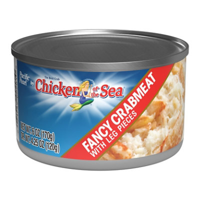 Pacific Pearl Crabmeat Fancy with Leg Pieces - 6 Oz - Image 1