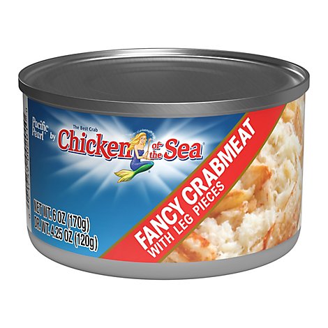 Pacific Pearl Crabmeat Fancy with Leg Pieces - 6 Oz
