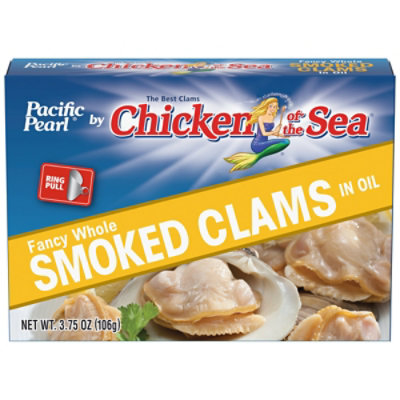 Pacific Pearl Clams Smoked Fancy Whole - 3.75 Oz