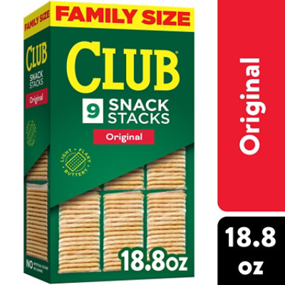 Club Snack Stacks Crackers Original Lunch Snacks 9 Count - 18.8 Oz - Image 1