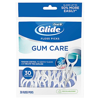 Oral-B Glide Gum Care Picks Good for Back Teeth Dental Floss - 30 Count - Image 2