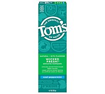 Toms Of Maine Toothpaste Wicked Fresh! Cool Peppermint Fluoride - 4.7 Oz