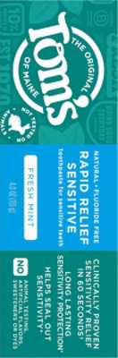 Toms of Maine Toothpaste Fluoride Free Rapid Relief Sensitive Fresh Mint - 4 Oz - Image 4