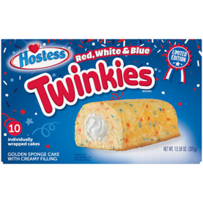 Hostess Red White and Blue Twinkies 10 Count - 13.58 Oz - Image 1