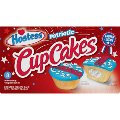 Hostess Patriotic Cup Cakes 8 Count - 12.7 Oz - Image 1