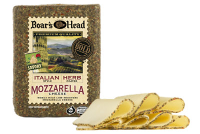 Boar's Head Italian Herb Mozzarella Cheese - Image 1
