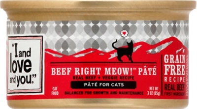 I And Love And You Cat Food Natural Wholly Cow Recipe Can - 3 Oz - Image 2