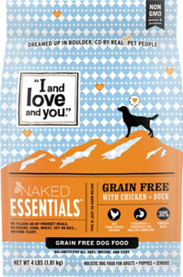 I and love and you Naked Essentials Chicken + Duck Dry Dog Food - 4 Lb - Image 1