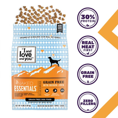 I and love and you Naked Essentials Chicken + Duck Dry Dog Food - 4 Lb - Image 2