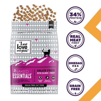 I and love and you Naked Essentials Salmon + Trout Dry Cat Food - 3.4 Lb - Image 3