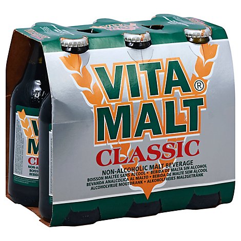 Vitamalt Malt Beverage Non-Alcoholic Plus+ Classic Bottle - 6-11.2 Fl. Oz.