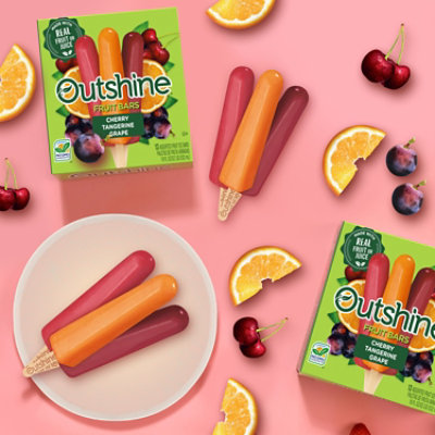 Outshine Cherry Tangerine And Grape Frozen Fruit Pops Variety Pack - 12 Count - Image 3