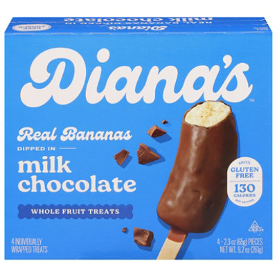 Diana's Milk Chocolate Real Banana Treats - 4-2.3 Oz - Image 1