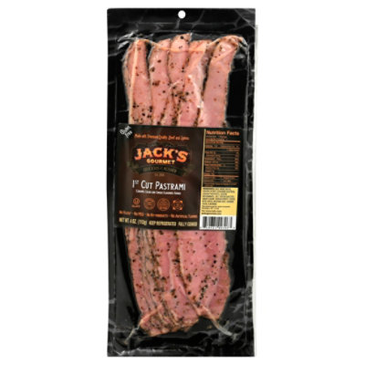 Jacks Gourmet Kosher Pastrami Sliced - 4 Oz - Image 1