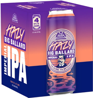 Redhook Hazy Big Ballard Imperial IPA Cans - 4-16 Fl. Oz. - Image 1