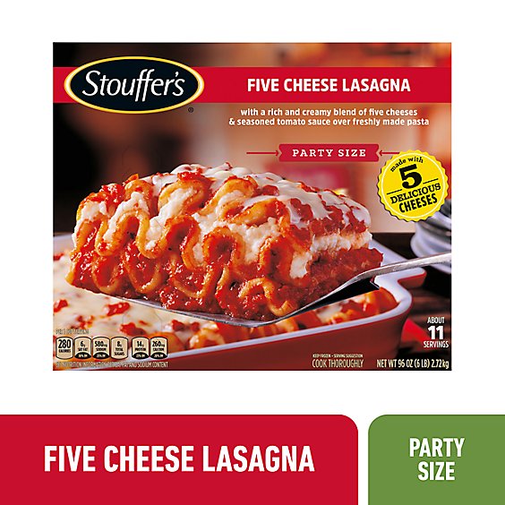 Stouffer's Party Size Cheese Lovers Lasagna Frozen Meal - 96 Oz
