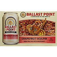 Ballast Point Sculpin Grapefruit IPA Craft Beer Cans 7.0% ABV - 6-12 Fl. Oz. - Image 2