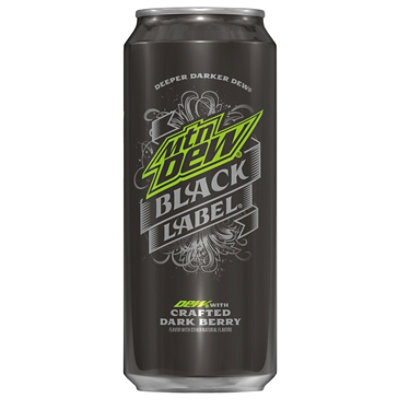 Mtn Dew Soda Black Label Crafted Dark Berry - 16 Fl. Oz. - jewelosco