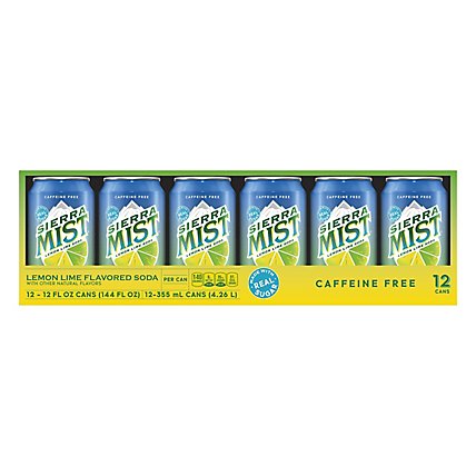 Sierra Mist Soda TWST Caffeine Free Lemon Lime Cans - 12-12 Fl. Oz. - Image 1